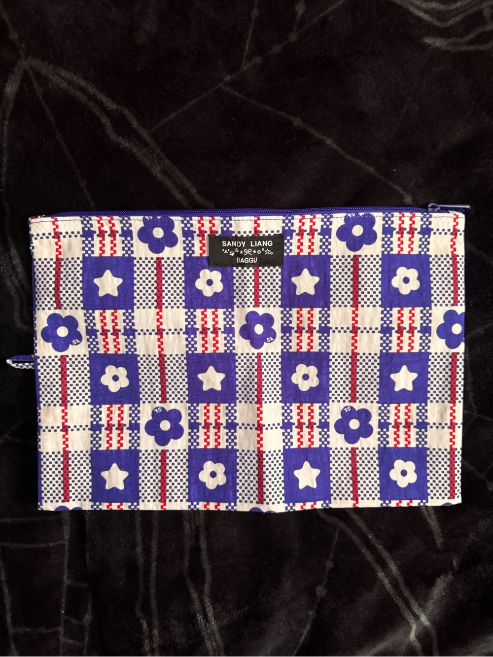 Baggu x Sandy Liang Blue Large Go Pouch
